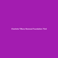 Charlotte Tilbury Renewal Foundation 75ml bottle, formulated with Peptides, Vitamin C, Niacinamide for anti-aging and fine lines.
