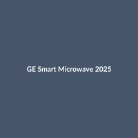 GE Smart Microwave 2025 in Stainless Steel with smart home integration features displayed.