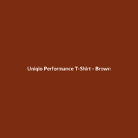 Uniqlo Performance T-Shirt in brown, men's regular fit, made from suede material.