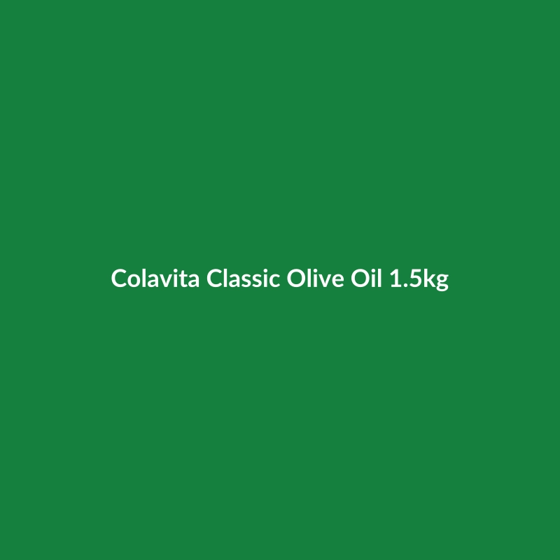 Bottle of Colavita Classic Olive Oil 1.5kg, a premium organic and vegan cooking oil.