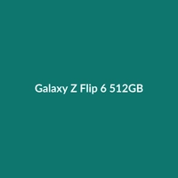 Samsung Galaxy Z Flip 6 512GB in Green, Purple, and Natural Titanium colors, showcasing its foldable design.