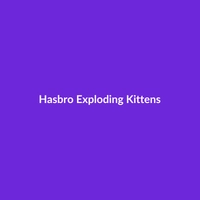 Hasbro Exploding Kittens board game box with colorful illustrations, suitable for 4-7 players aged 12 and up.