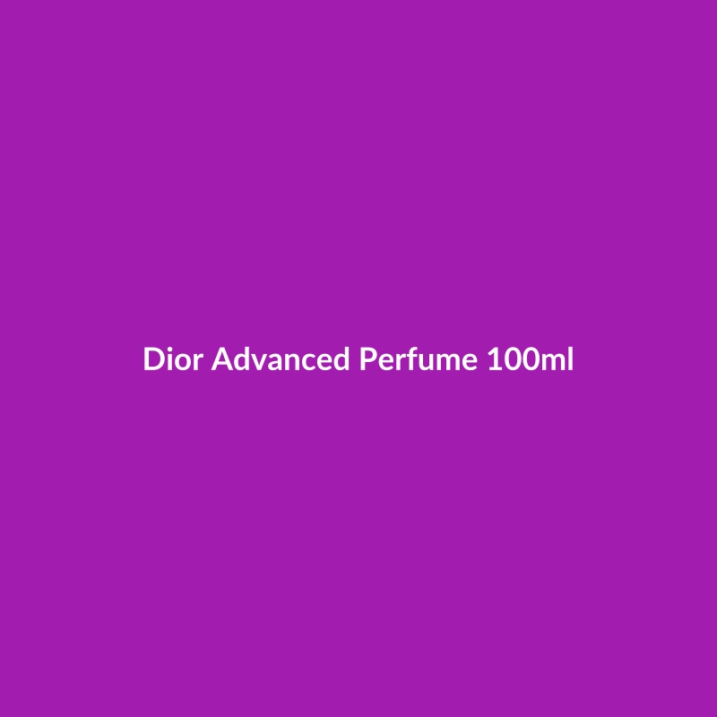 Bottle of Dior Advanced Perfume 100ml, a vegan and cruelty-free fragrance for anti-aging and hydration.