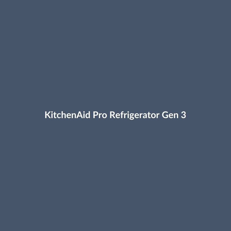 KitchenAid Pro Refrigerator Gen 3 in Navy and Silver, featuring smart Wi-Fi capabilities and modern design.