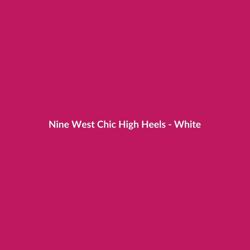 Nine West Chic White Velvet High Heels for Women - Ideal for Work