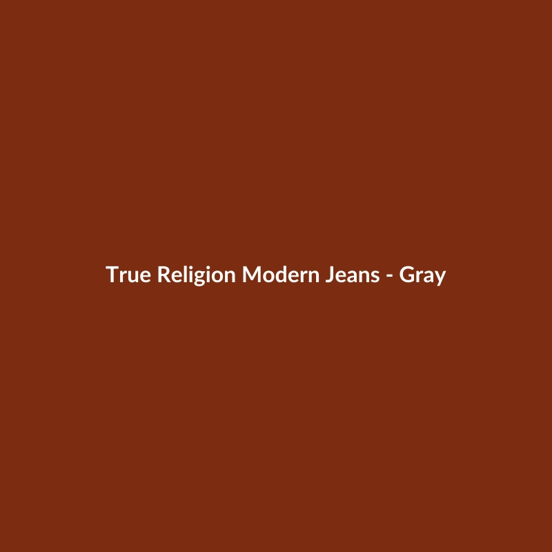 True Religion Modern Jeans in Gray, Men's Relaxed Fit, Fleece Material