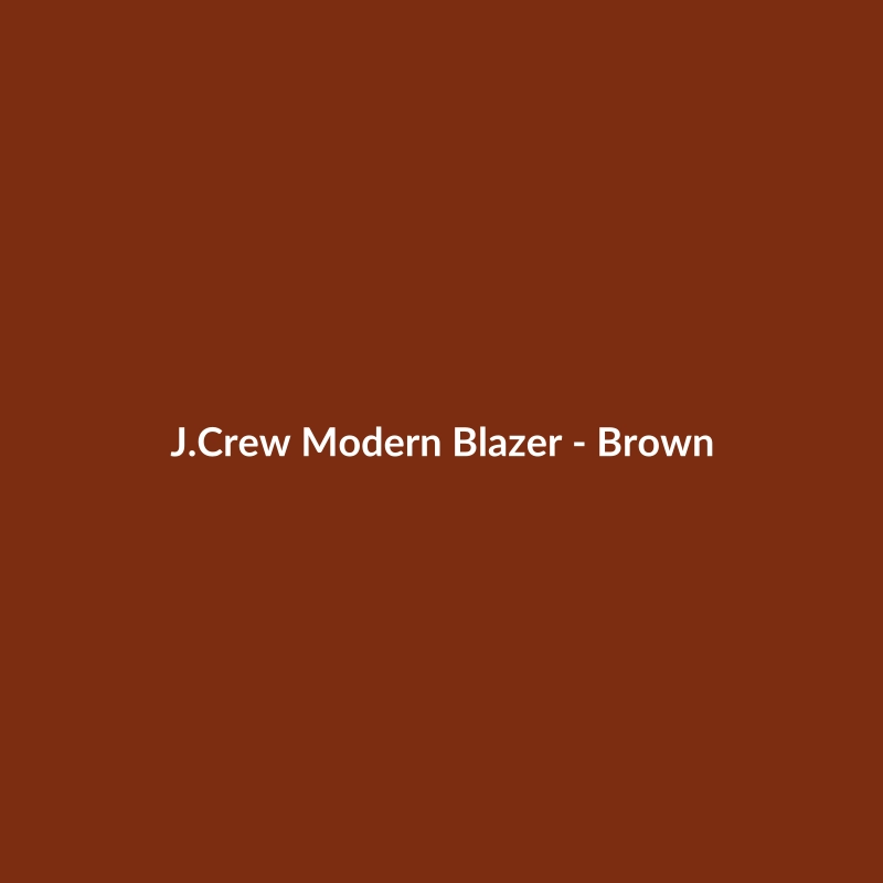 J.Crew Modern Blazer in Brown, a classic fit linen jacket for men.