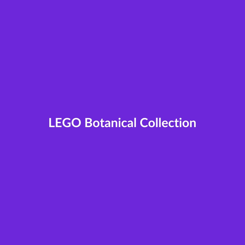 LEGO Botanical Collection set with 5221 pieces, featuring intricate plant and flower designs, suitable for ages 12+
