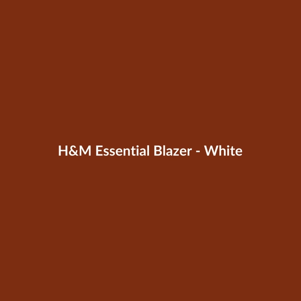H&M Essential Blazer - White - 2