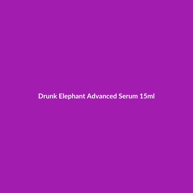 Drunk Elephant Advanced Serum 15ml bottle, formulated for oily skin with Niacinamide and Hyaluronic Acid.