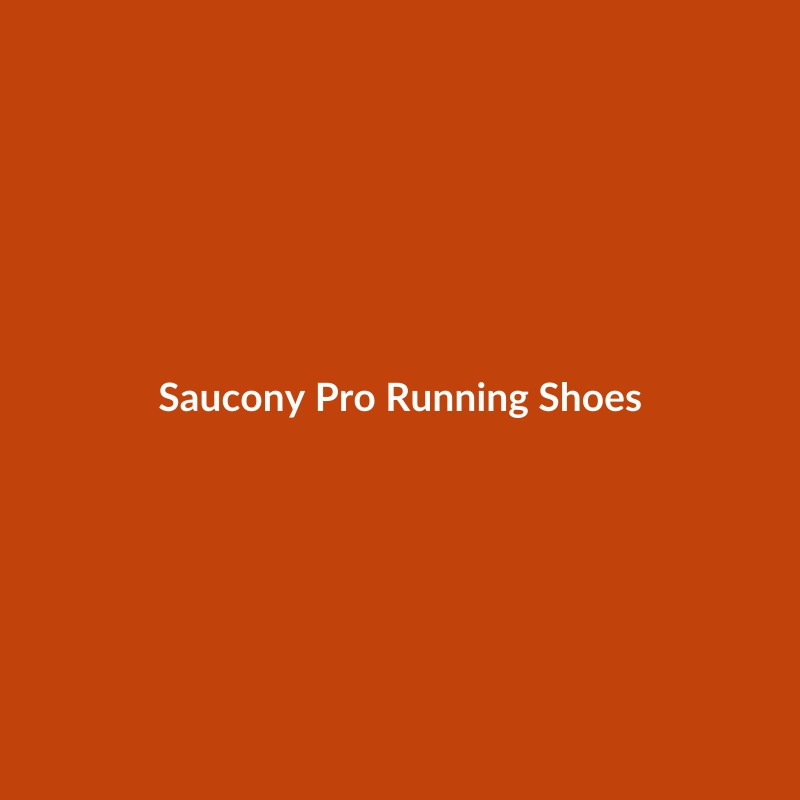 Saucony Pro Running Shoes in Red and Blue, designed for intermediate runners, available in multiple sizes.