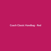 Coach Classic Handbag in Red, a stylish cotton tote bag for women, suitable for work occasions.