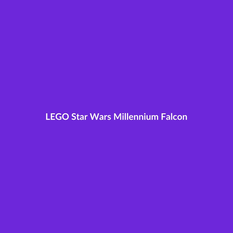 LEGO Star Wars Millennium Falcon building set with 1904 pieces, recommended for ages 8-12.