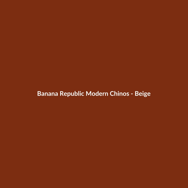 Banana Republic Modern Chinos in Beige for Men, featuring an athletic fit and 100% cotton material.