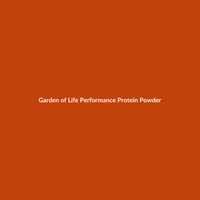 Garden of Life Performance Protein Powder in Strawberry flavor, featuring black, orange, and neon yellow packaging.
