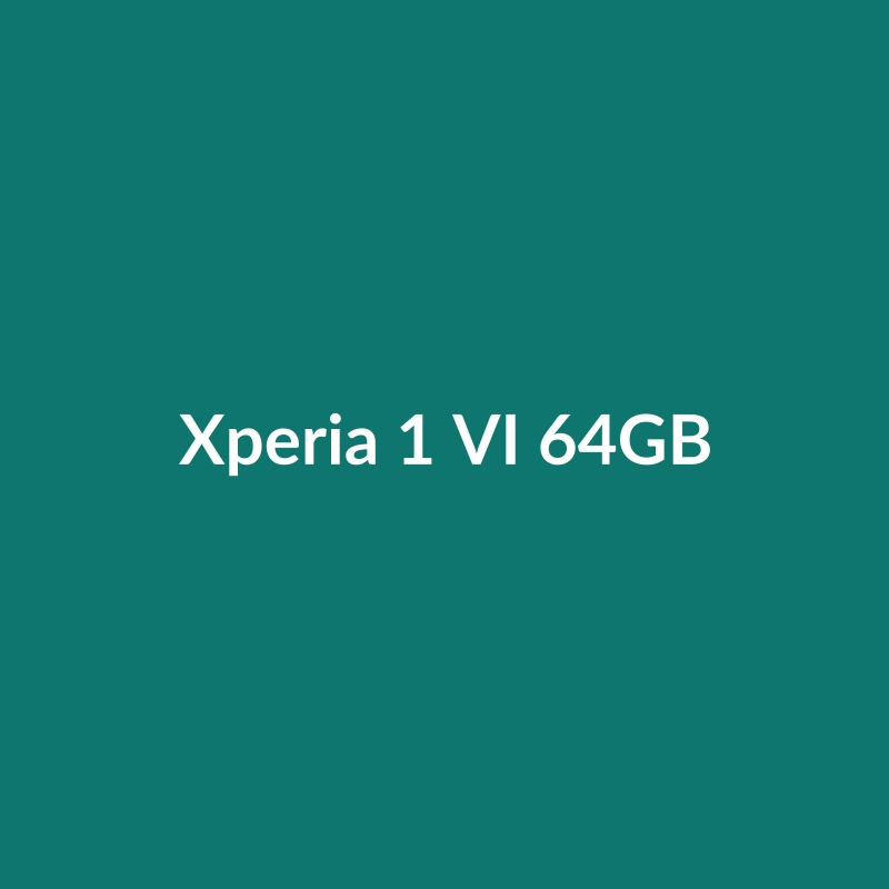 Sony Xperia 1 VI 64GB smartphone in Purple, Red, and Black, showcasing its design and camera.