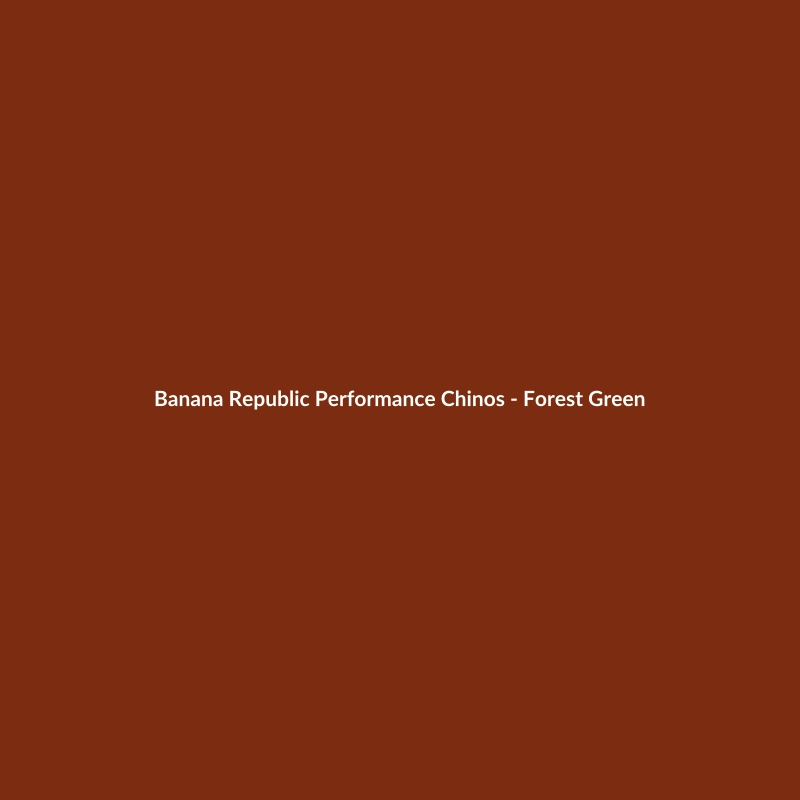Banana Republic Performance Chinos in Forest Green, Men's Slim Fit Wool Blend