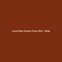 Calvin Klein Modern Dress Shirt in Khaki, Men's Relaxed Fit, made from Leather.