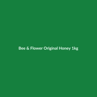 Bee & Flower Original Honey 1kg jar, showcasing its natural golden color and organic certification.