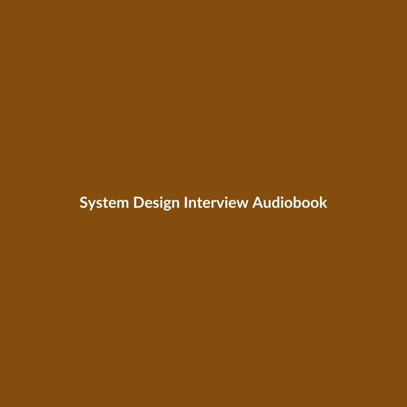 Audiobook cover for System Design Interview by Alex Xu, a comprehensive guide for tech professionals.