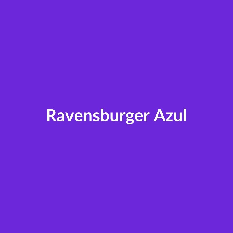 Ravensburger Azul board game box with colorful tiles, suitable for ages 6-8 and 4-5 players.