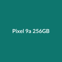 Google Pixel 9a 256GB smartphone in Natural Titanium, showcasing its large screen and camera.