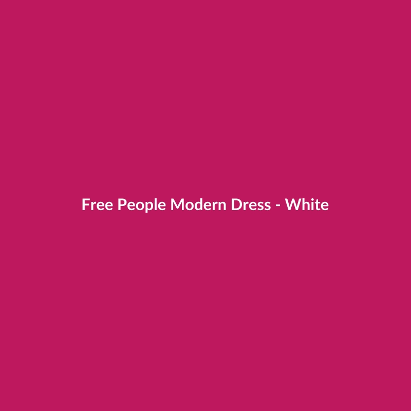 Free People Modern Cotton Dress in White for Women, suitable for work occasions.