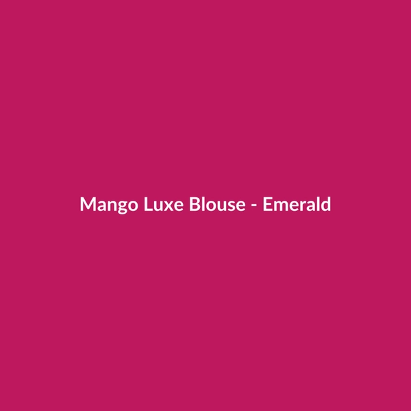 Mango Luxe Blouse - Emerald - 2