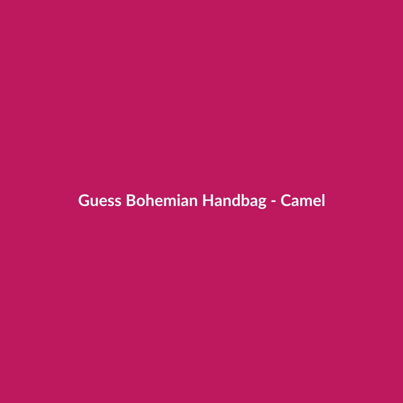 Guess Bohemian Handbag in Camel, a formal tweed women's accessory from Moda Studio.