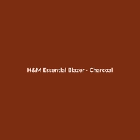 H&M Essential Charcoal Blazer for Men, featuring a tailored fit and cotton blend material.
