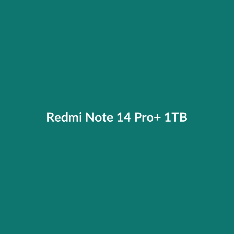 Redmi Note 14 Pro+ 1TB smartphone in Purple, Red, Black, or Titanium Gray with 50MP camera and 12GB RAM.