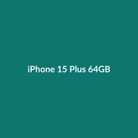 iPhone 15 Plus 64GB in Gold, showcasing its 6.1-inch screen and 50MP camera.