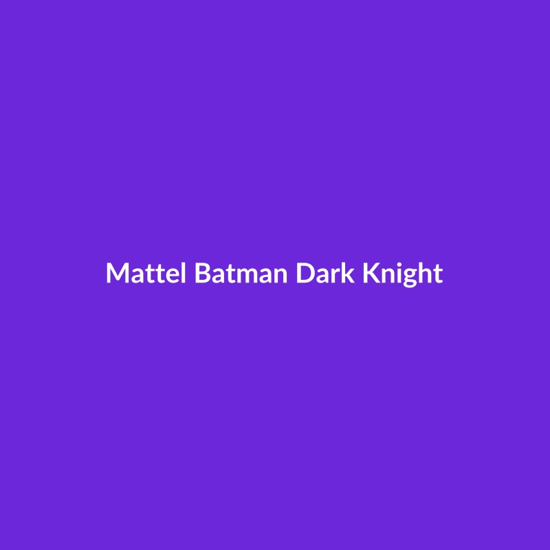 Mattel Batman Dark Knight action figure made of ABS plastic, suitable for ages 12 and up.