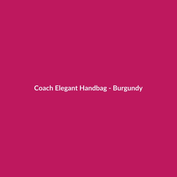 Coach Elegant Handbag - Burgundy - 2