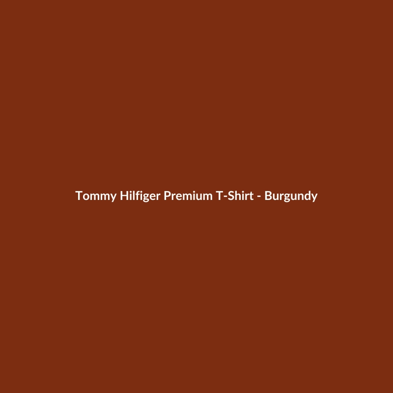 Tommy Hilfiger Premium T-Shirt in Burgundy, Men's Athletic Fit, Cashmere Blend