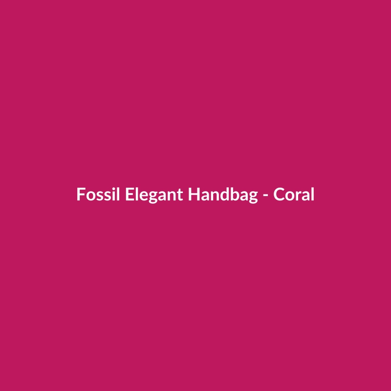 Fossil Elegant Handbag in Coral, made of white cashmere, suitable for formal events and spring/summer seasons.