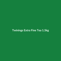 Twinings Extra Fine Tea 1.5kg bag, showcasing organic, vegan, and gluten-free qualities.