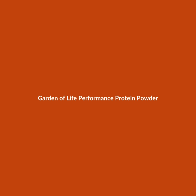Garden of Life Performance Protein Powder in Strawberry flavor, featuring black, orange, and neon yellow packaging.