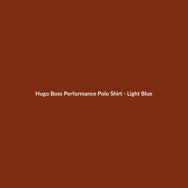 Hugo Boss Performance Polo Shirt in Light Blue, Men's Regular Fit, Nylon Material