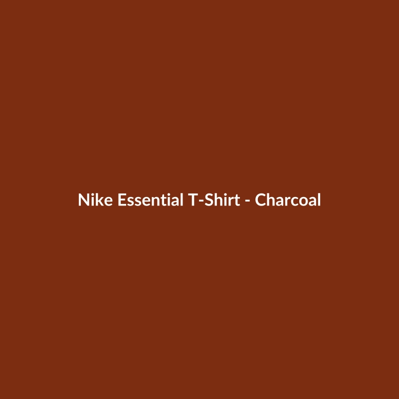 Nike Essential T-Shirt in Charcoal, a slim-fit men's t-shirt from Nike, available at Urban Outfit Market.