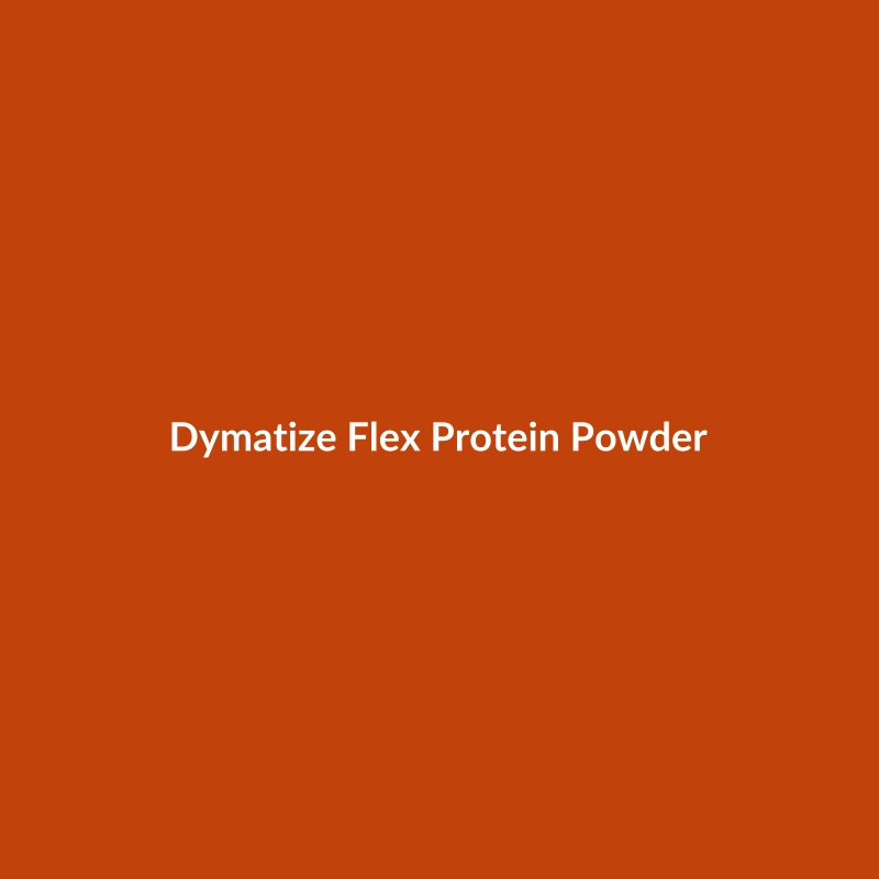 Dymatize Flex Protein Powder in Black packaging with Strawberry flavor, 27 servings.