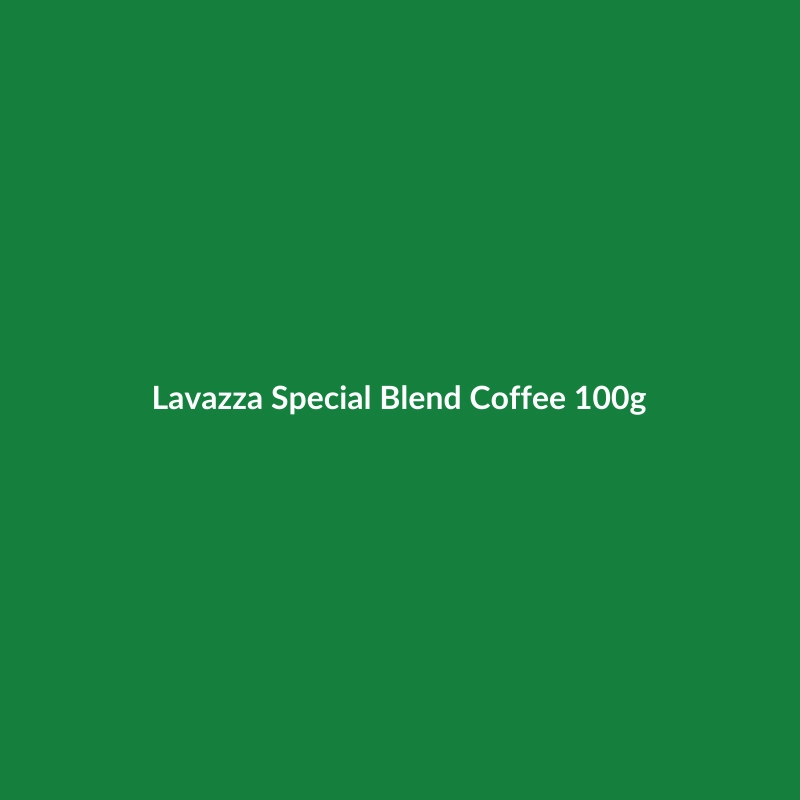 Bag of Lavazza Special Blend Coffee 100g, featuring the Lavazza logo and Italian origin.