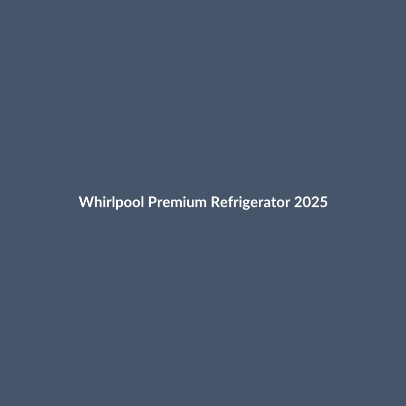 Whirlpool Premium Refrigerator 2025 in Navy, featuring smart HomeKit and Wi-Fi connectivity.
