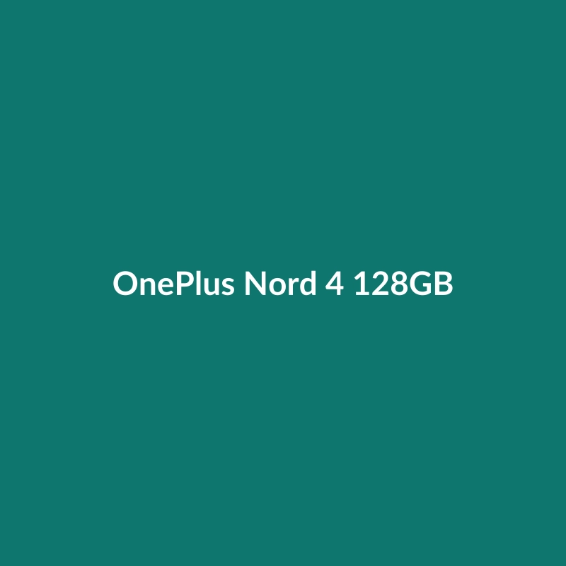 OnePlus Nord 4 128GB smartphone in Pink and Blue colors, showcasing its 6.3-inch screen and camera.