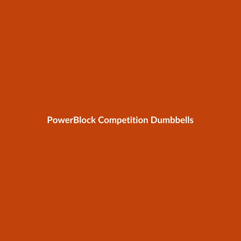 Red PowerBlock Competition Dumbbells, 25lbs, ideal for intermediate CrossFit and Yoga training.