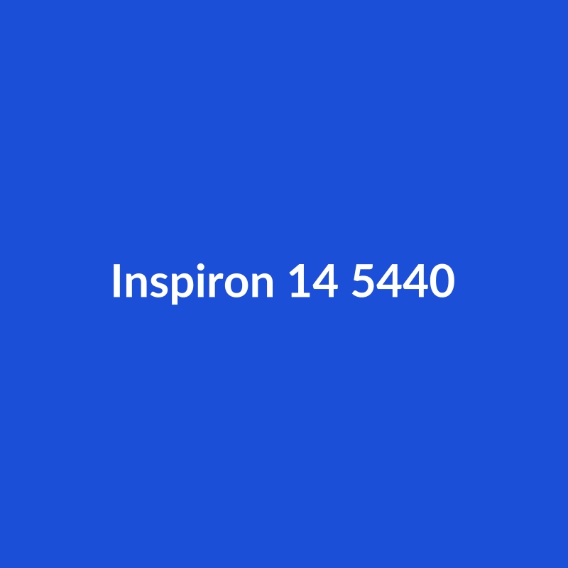 Dell Inspiron 14 5440 laptop in Blue, featuring a 15.6" Liquid Retina display and powerful Intel Core Ultra 7 processor.