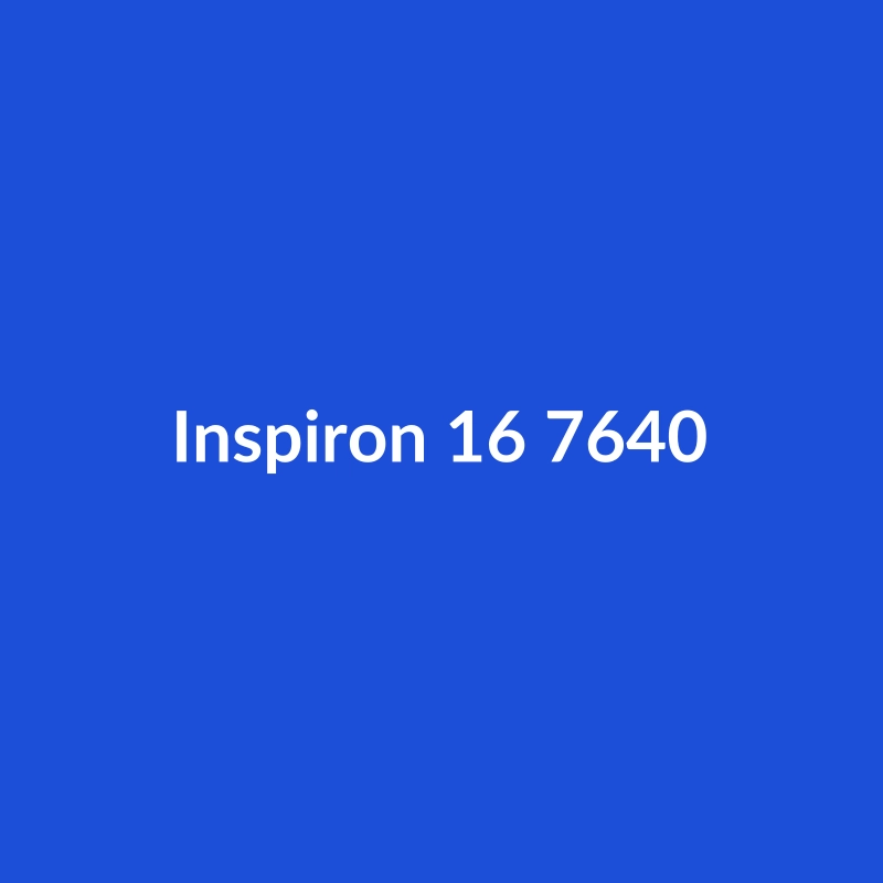 Dell Inspiron 16 7640 laptop in Silver, featuring a 13.3" Liquid Retina display and NVIDIA RTX 5090 graphics.