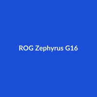 ASUS ROG Zephyrus G16 laptop in Blue, Silver, or Black, featuring a 14-inch Liquid Retina display and powerful specs.