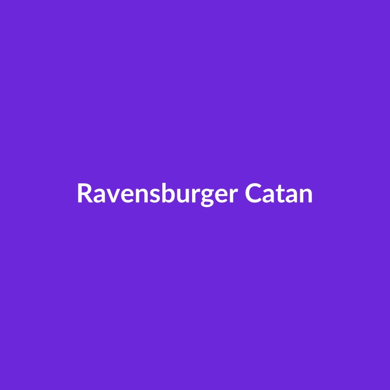 Ravensburger Catan board game box with wooden pieces, suitable for 4-6 players.