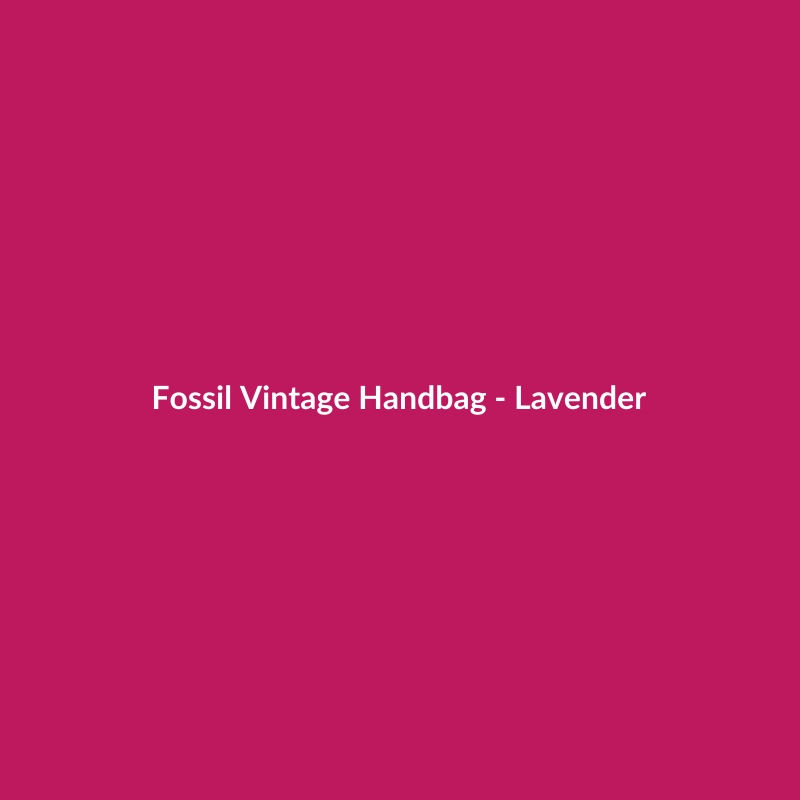 Fossil Vintage Handbag in Lavender, made from linen, suitable for work.